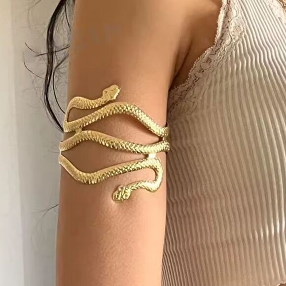 New ZARA Gold Sepentine upper Arm Bracelet - Picture 1 of 9